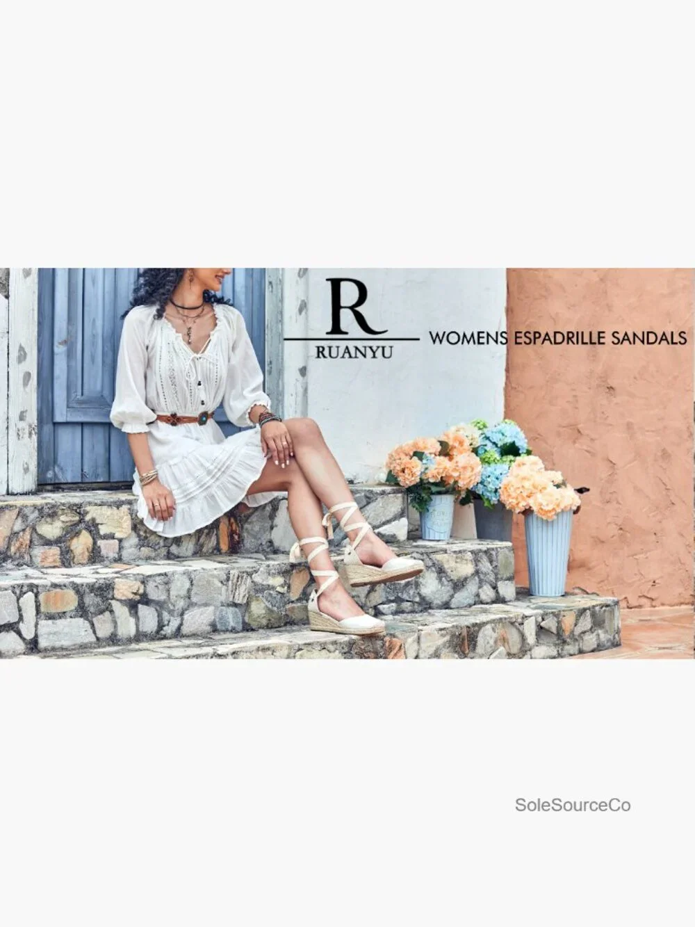Lace Up Closed Toe Wedge Espadrille Sandals Platform Summer
